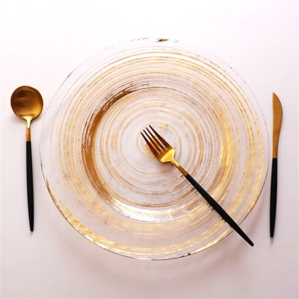 Wholesale glass charger plate PZ-072 product photo